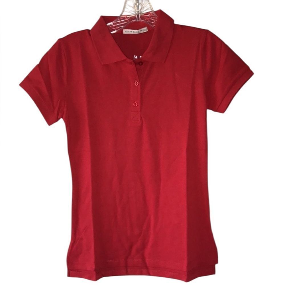 NEW Active Basic Red Polo Shirt